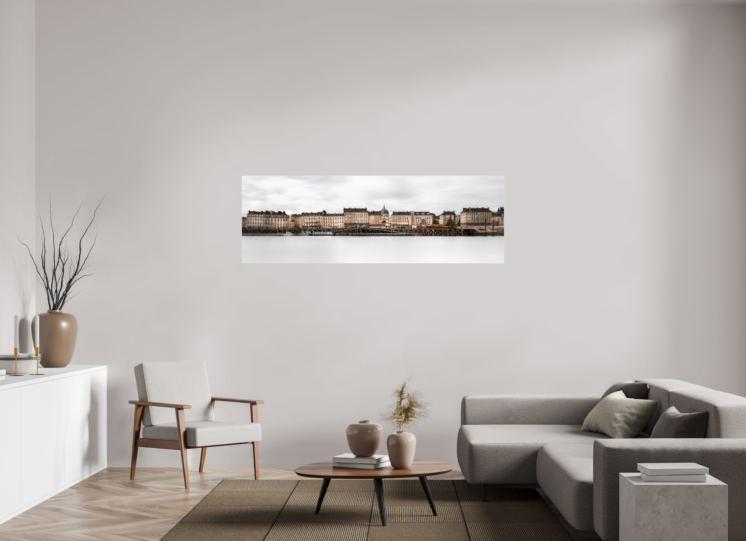 180 x 60 cm, TIRAGE PHOTO SOUS PLEXI BRILLANT FOSSE- Nantes
