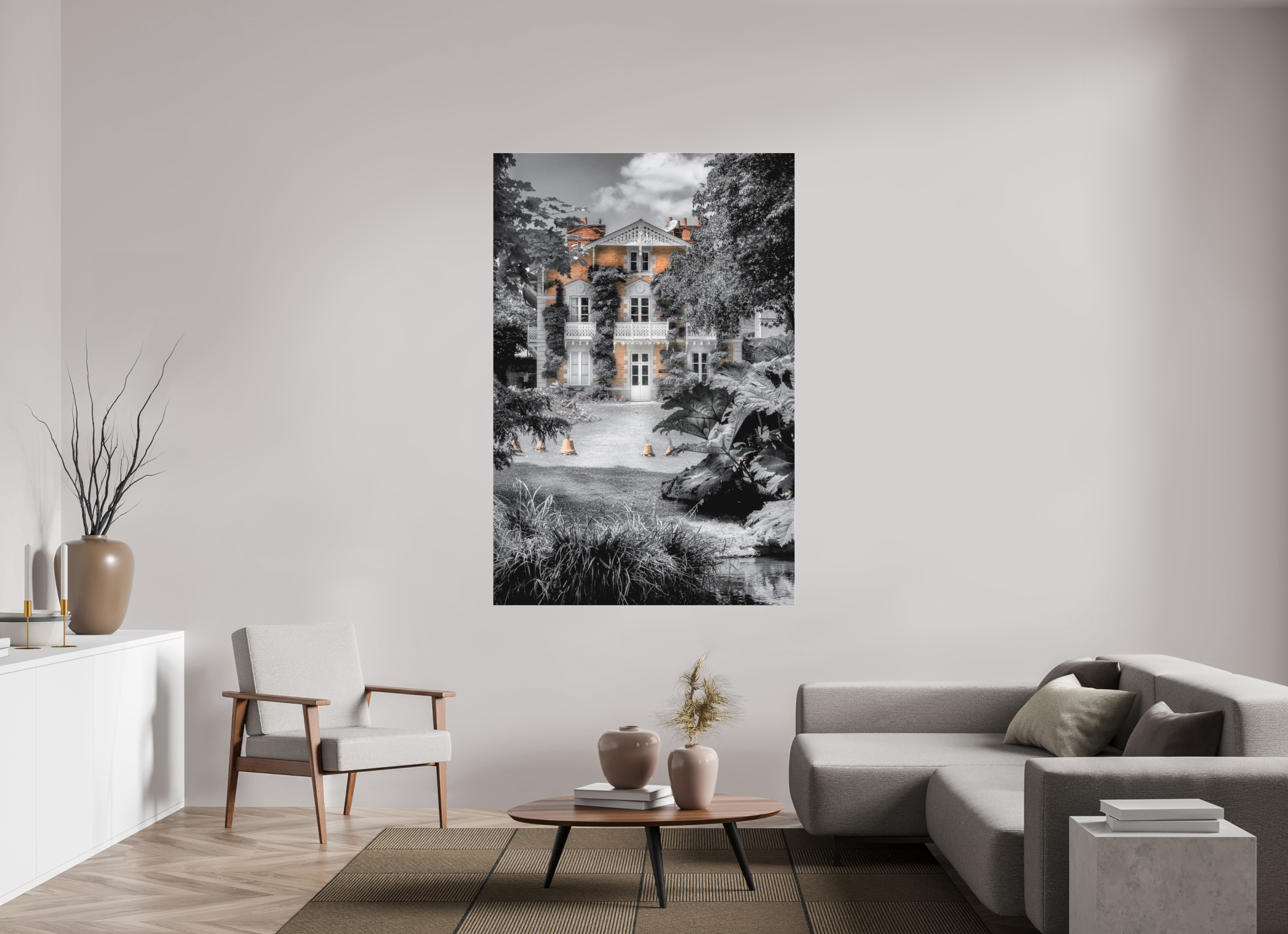 120 x 180 cm, TIRAGE PHOTO SOUS PLEXI MAT JARDIN DES PLANTES - Nantes