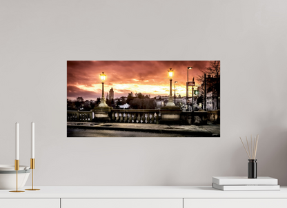 60 x 30 cm, TIRAGE PHOTO CONTRECOLLÉ SUR SUPPORT ALUMINIUM PONT DE LA MOTTE ROUGE - Nantes