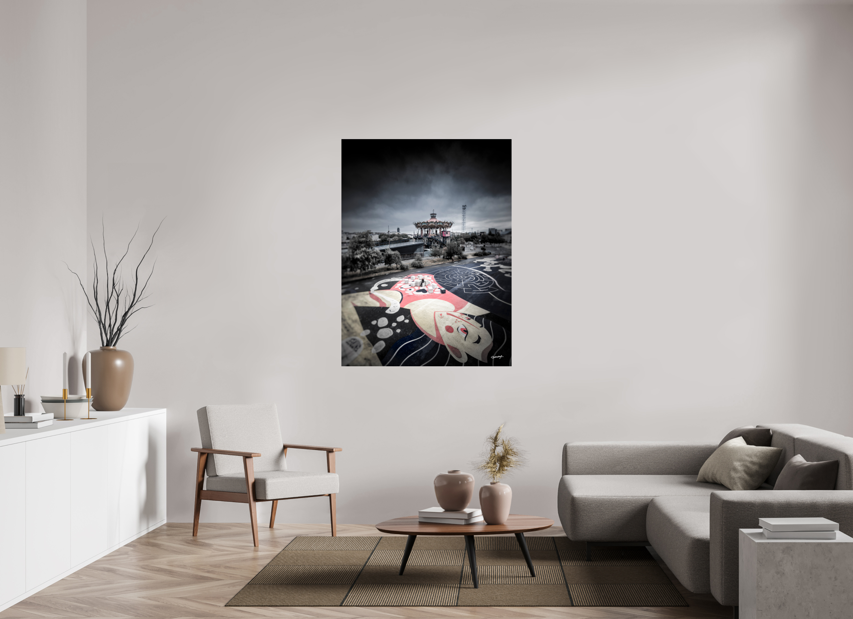 105 x 140 cm, TIRAGE PHOTO SOUS PLEXI BRILLANT LE CARROUSEL - Nantes