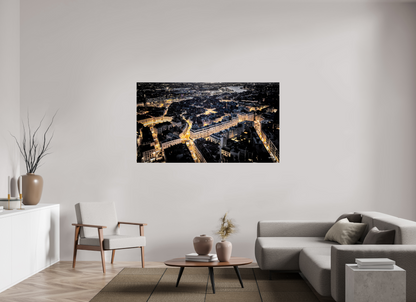 176 x 99 cm, TIRAGE PHOTO SOUS PLEXI VUE SUR LA VILLE - Nantes