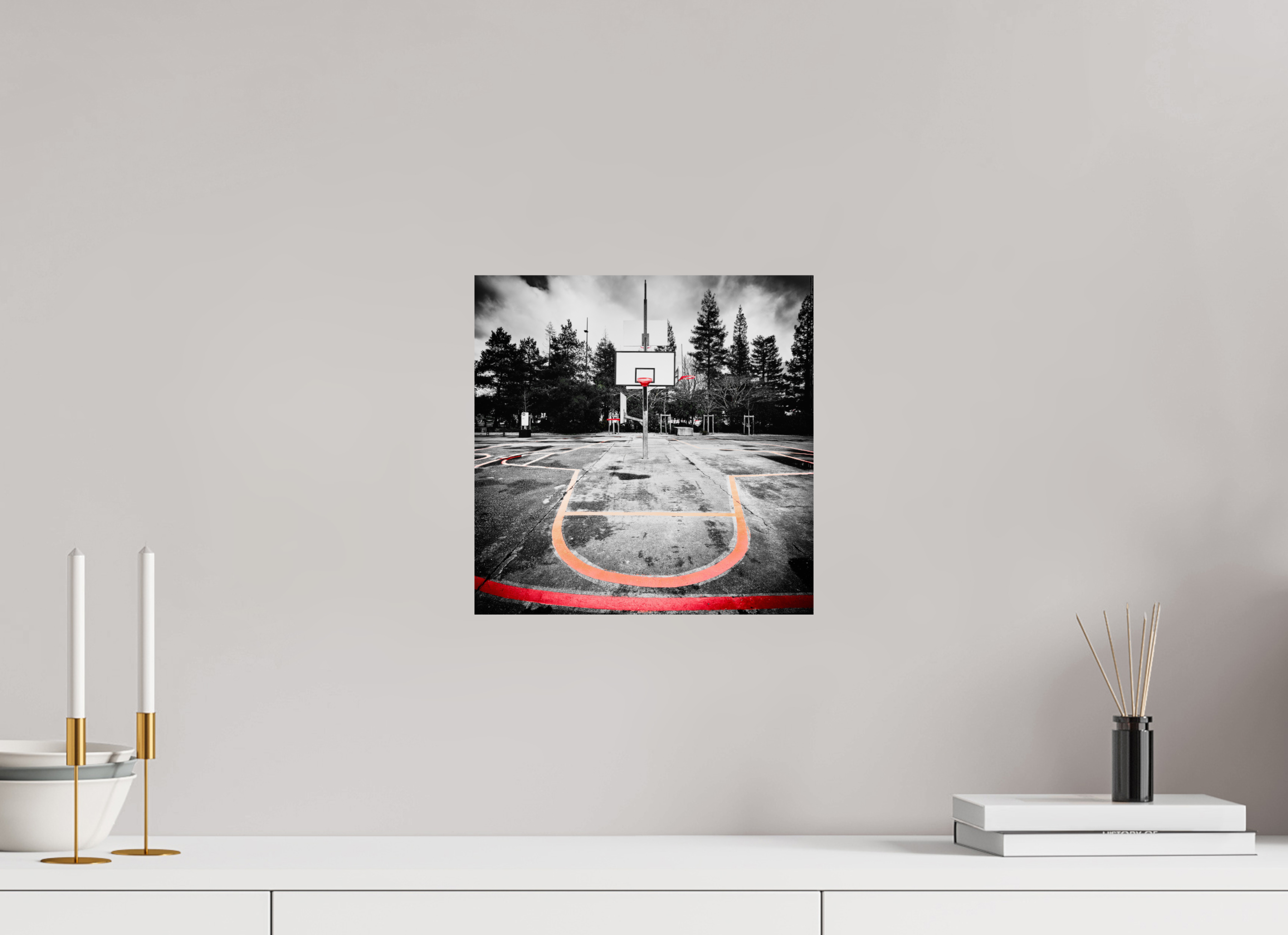 30 x 30 cm, TIRAGE PHOTO SUR FUJI CRYSTAL DP II Arbre à basket II