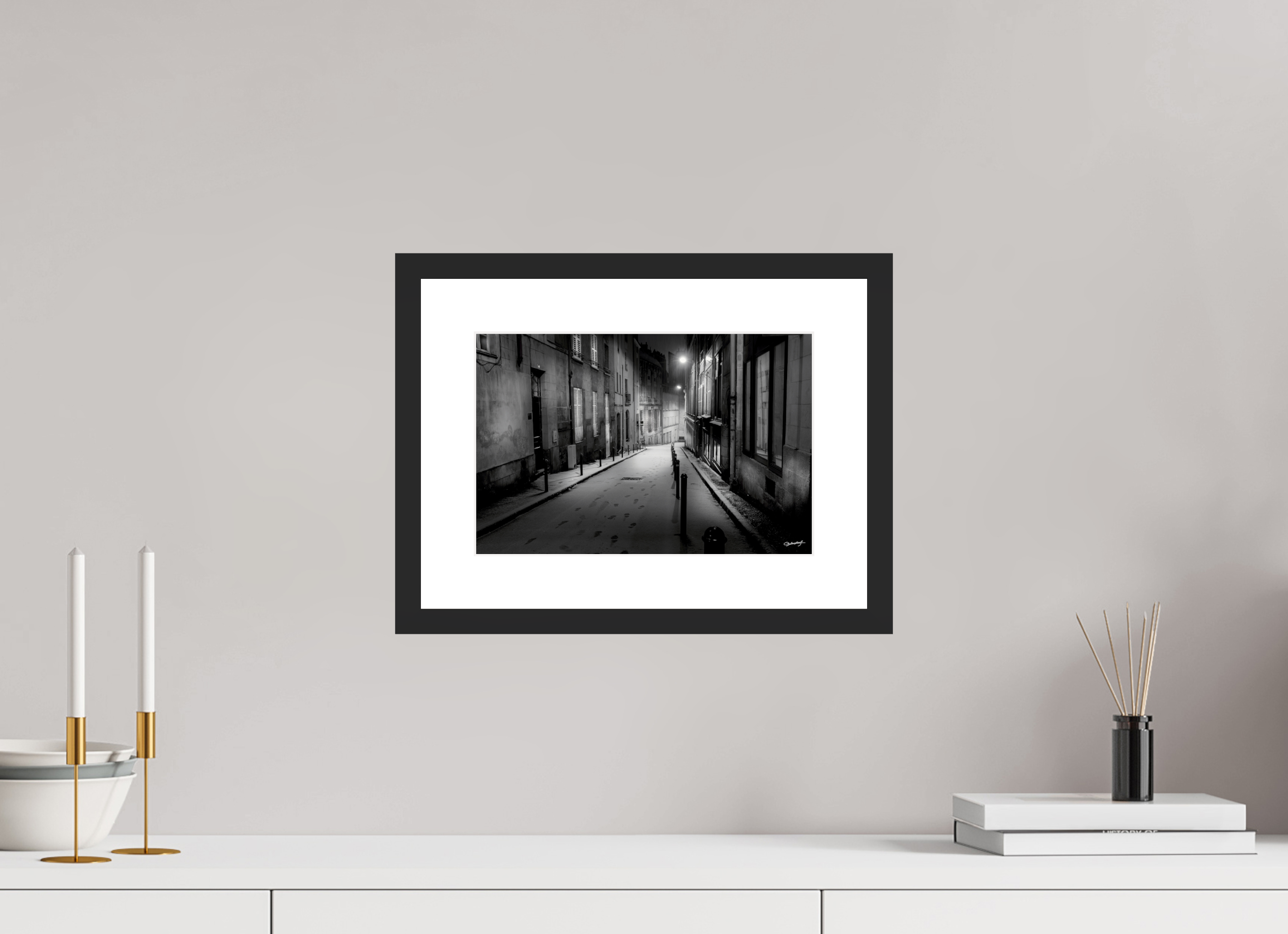 30 x 20 cm, CADRE GALERIE AVEC PASSE-PARTOUT RUE DU PUITS D'ARGENT - Nantes