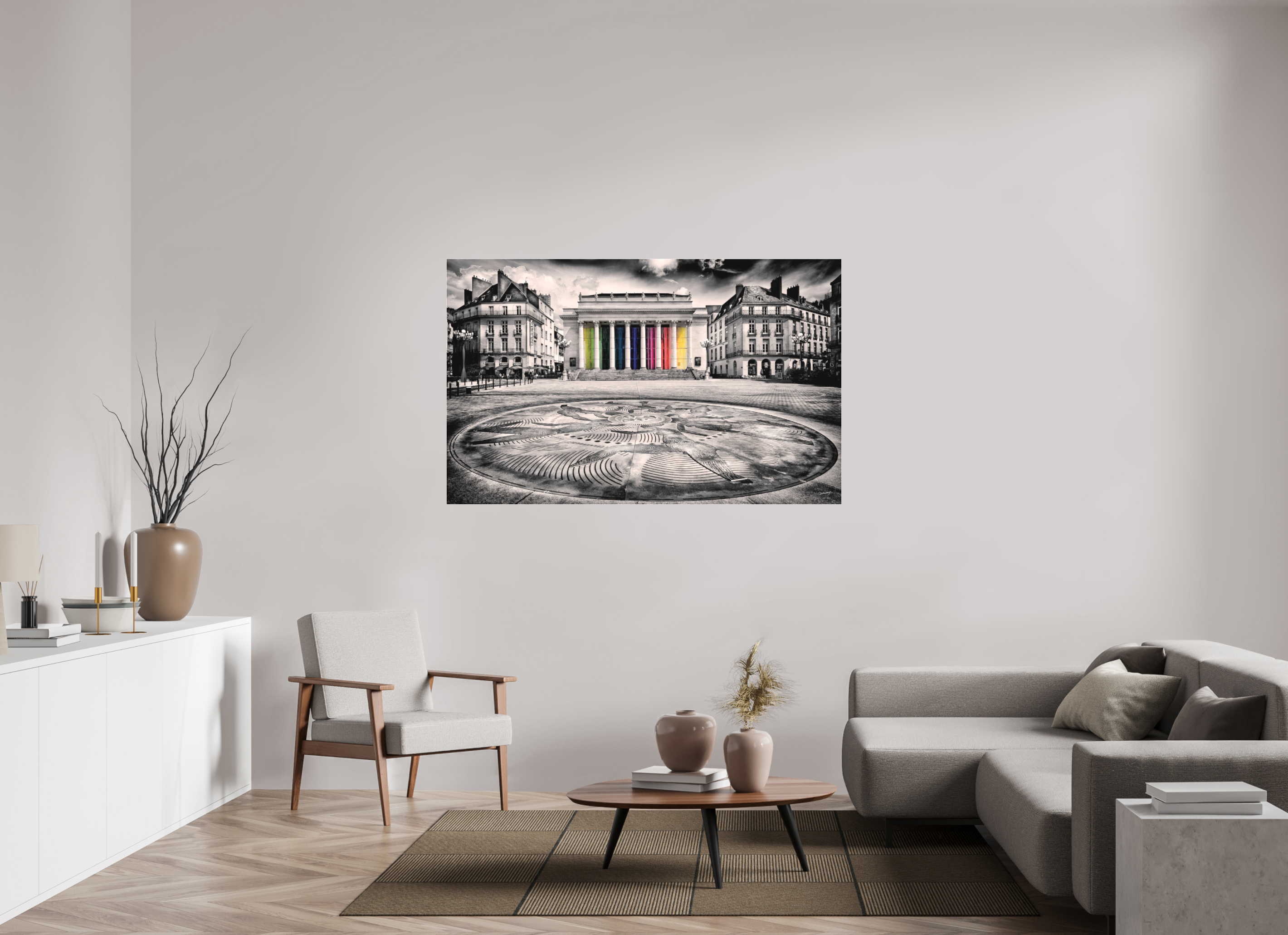 161,1 x 100 cm, TIRAGE PHOTO SOUS PLEXI MAT GRASLIN - Nantes