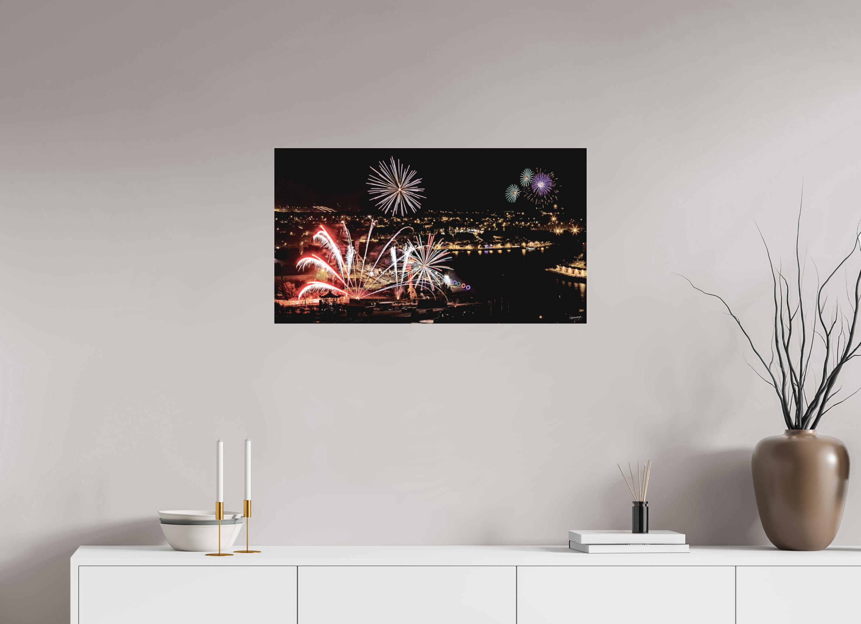 80 x 45 cm, TIRAGE PHOTO SOUS PLEXI MAT 14 JUILLET - Nantes