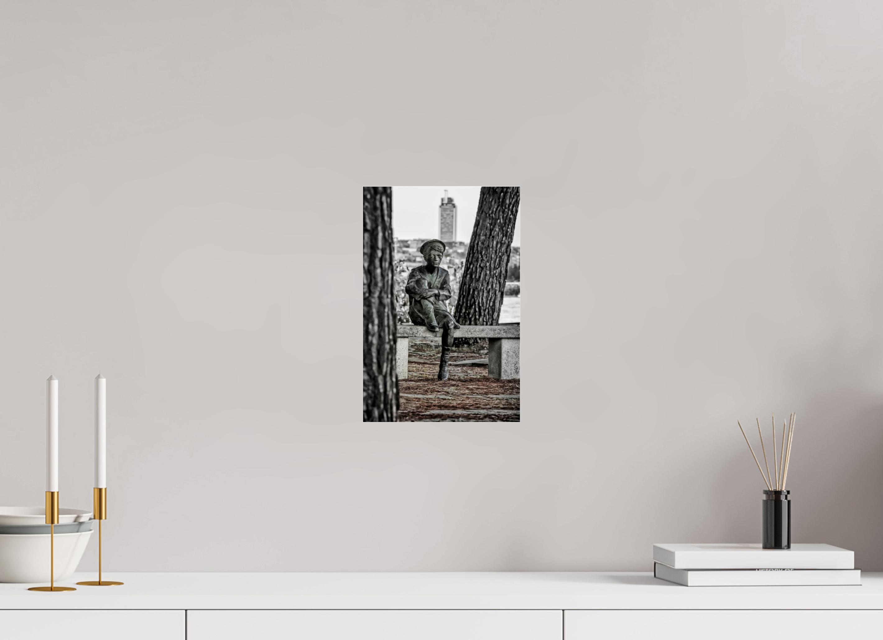 20 x 30 cm, TIRAGE PHOTO SOUS PLEXI JULES VERNE ENFANT - Nantes