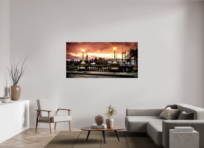 180 x 90 cm, TIRAGE PHOTO SOUS PLEXI BRILLANT PONT DE LA MOTTE ROUGE - Nantes