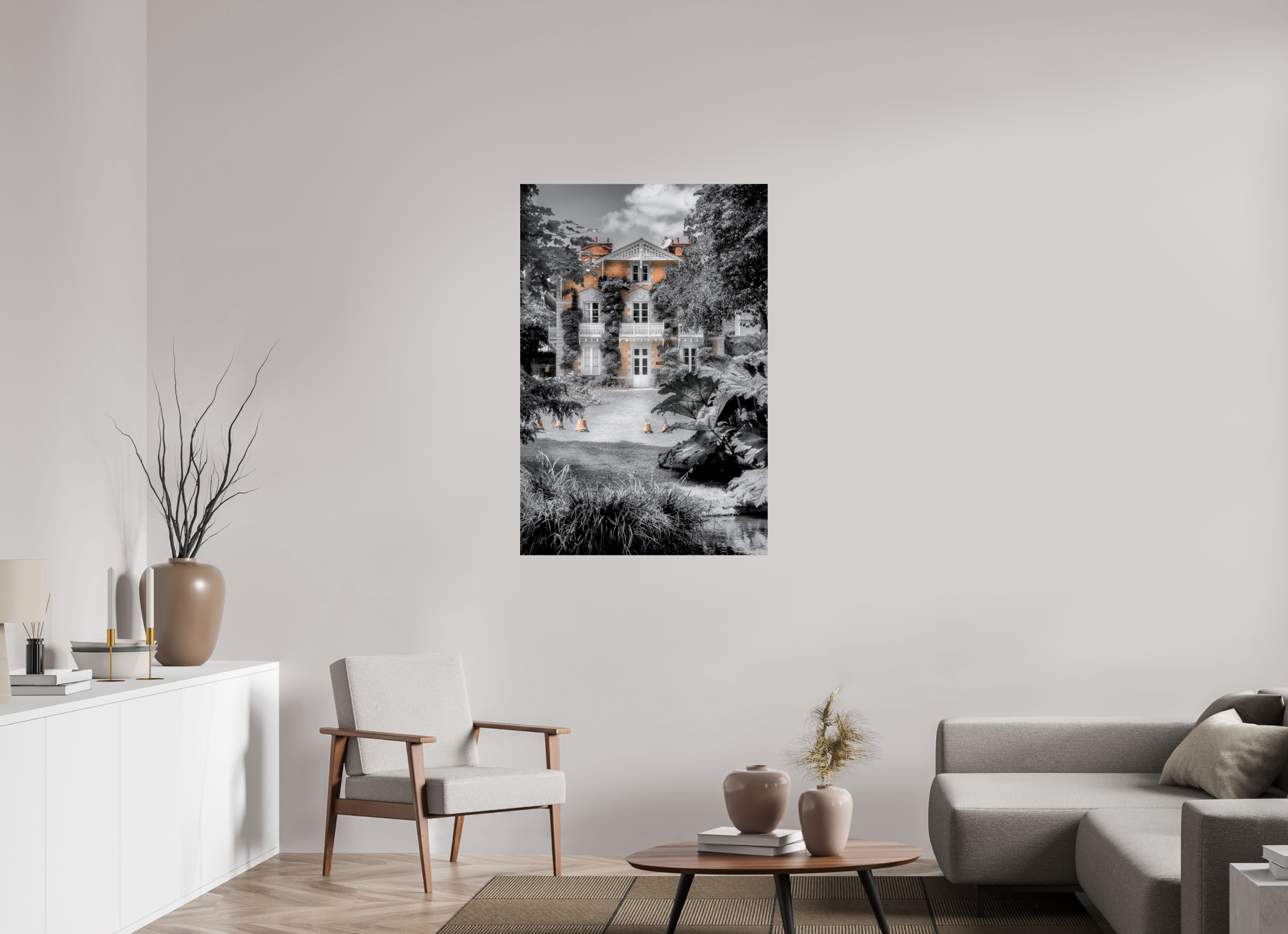 80 x 120 cm, TIRAGE PHOTO CONTRECOLLÉ SUR SUPPORT ALUMINIUM JARDIN DES PLANTES - Nantes