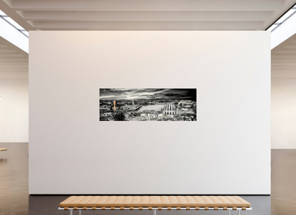 210 x 70 cm, TIRAGE PHOTO CONTRECOLLÉ SUR SUPPORT ALUMINIUM BON PORT ET LA GRUE JAUNE - Nantes