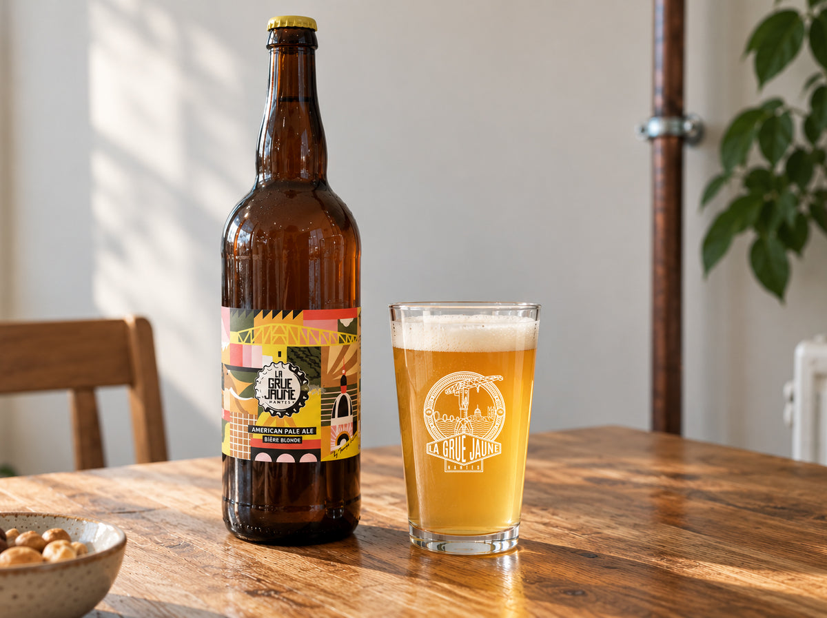 Lex six verres à bière ou soft 42 cl - La Grue Jaune Nantes