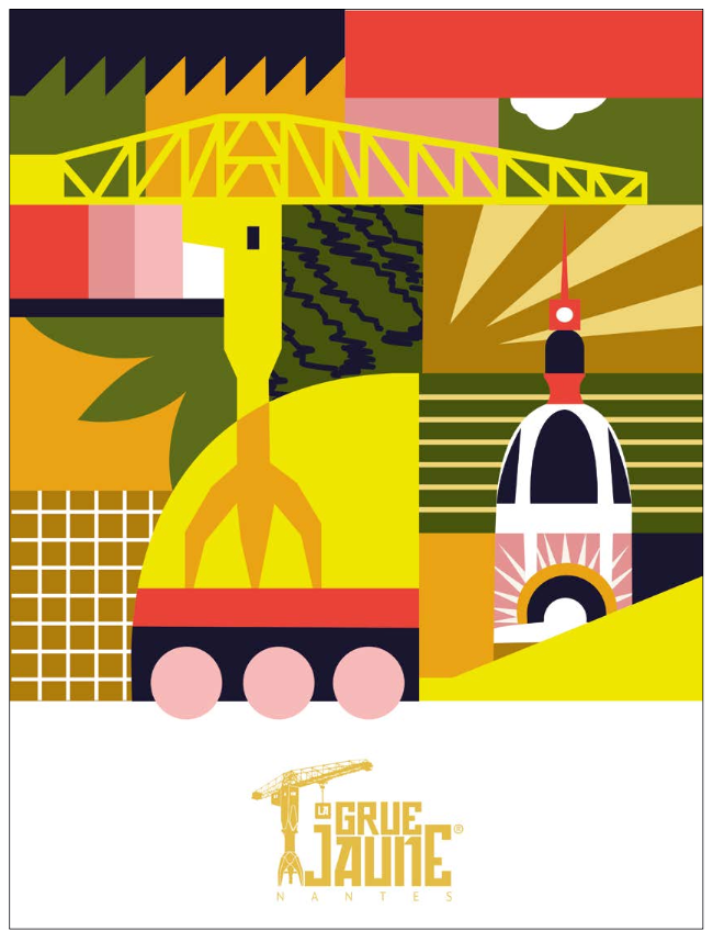 Torchon Pop La Grue Jaune - Nantes