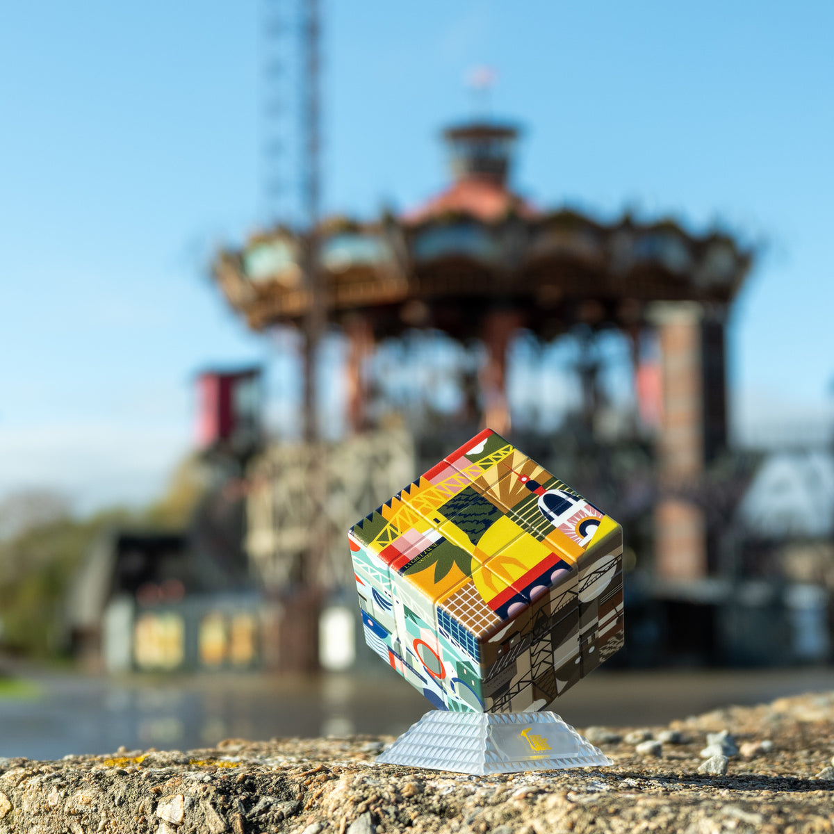 Cube casse-tête La Grue Jaune pop