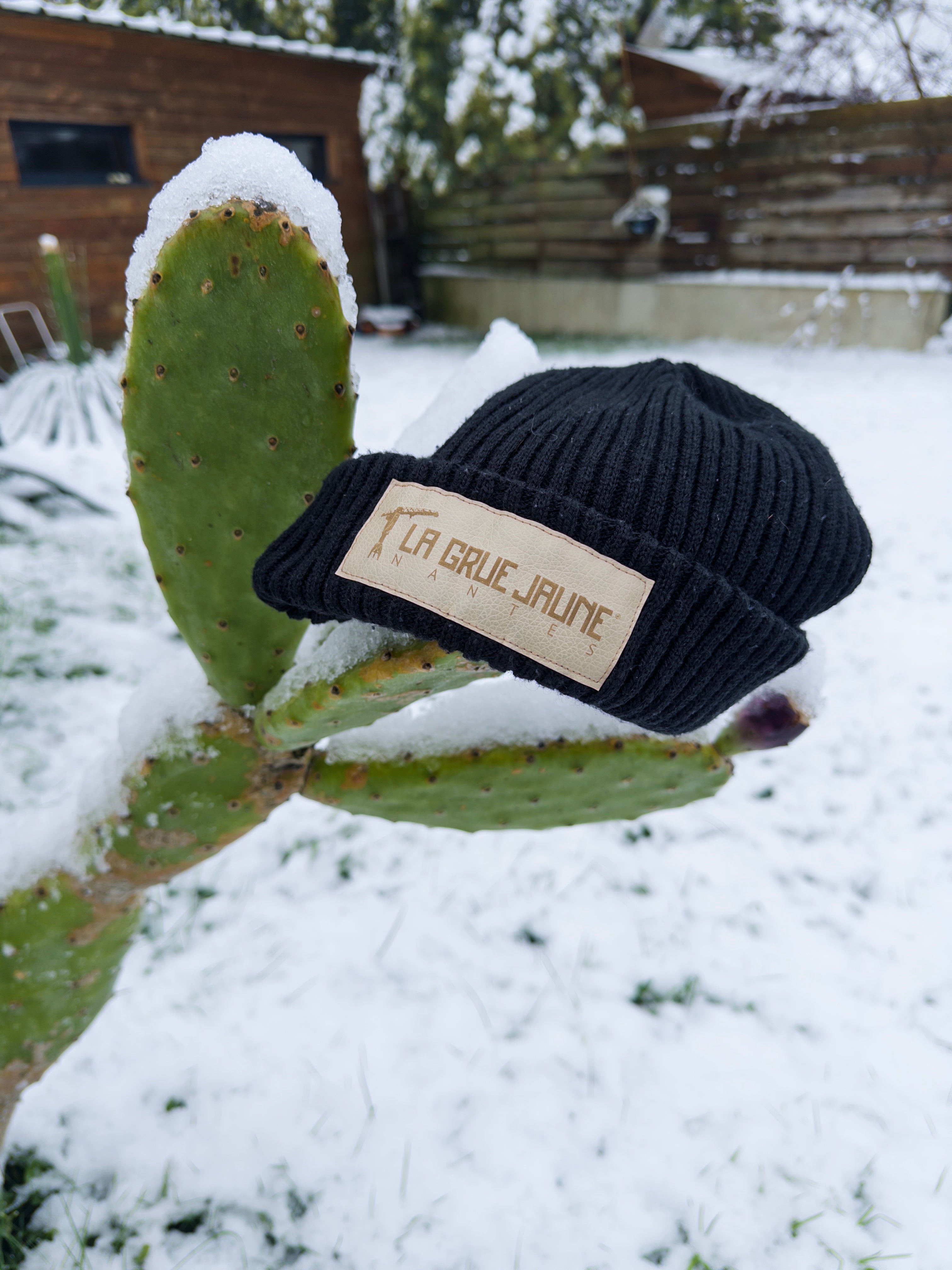 Le bonnet tricoté de La Grue Jaune Nantes