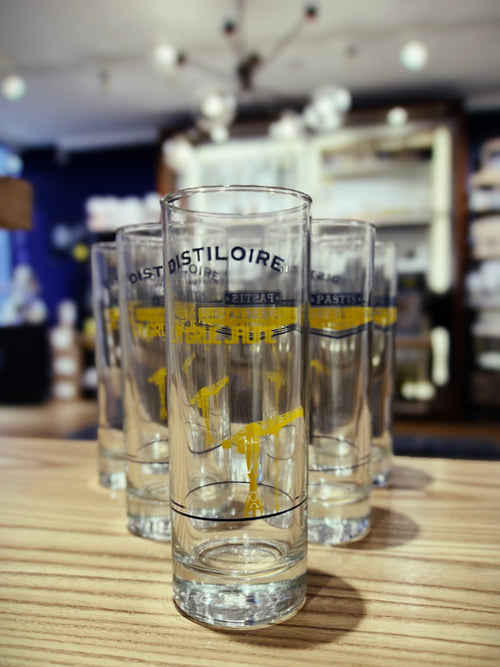 6 verres à pastis La Grue Jaune × Distiloire