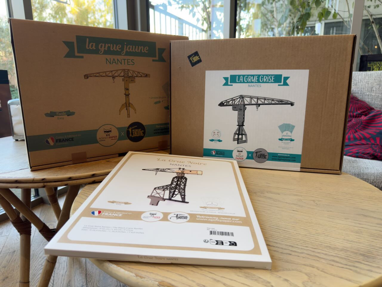 Les trois grues classées de Nantes en maquette