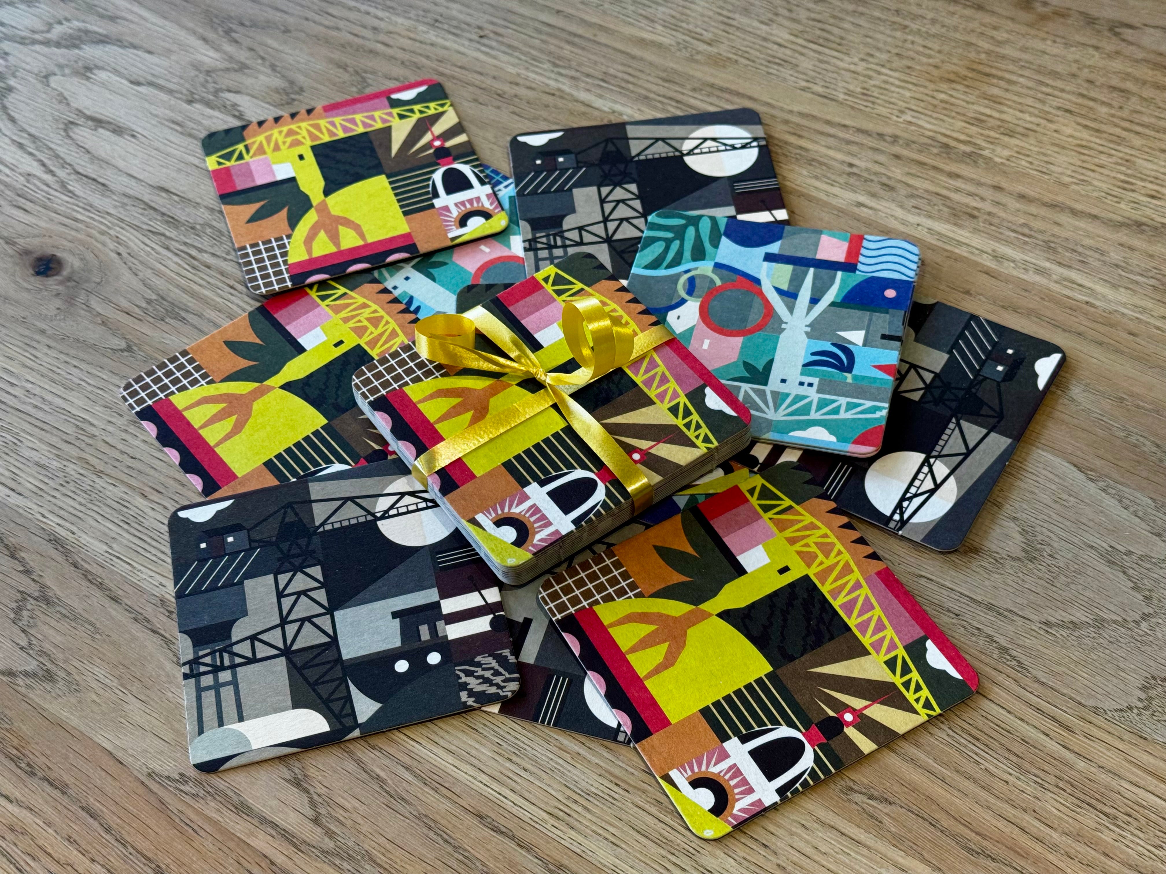 Les 12 sous-bock des grues de Nantes