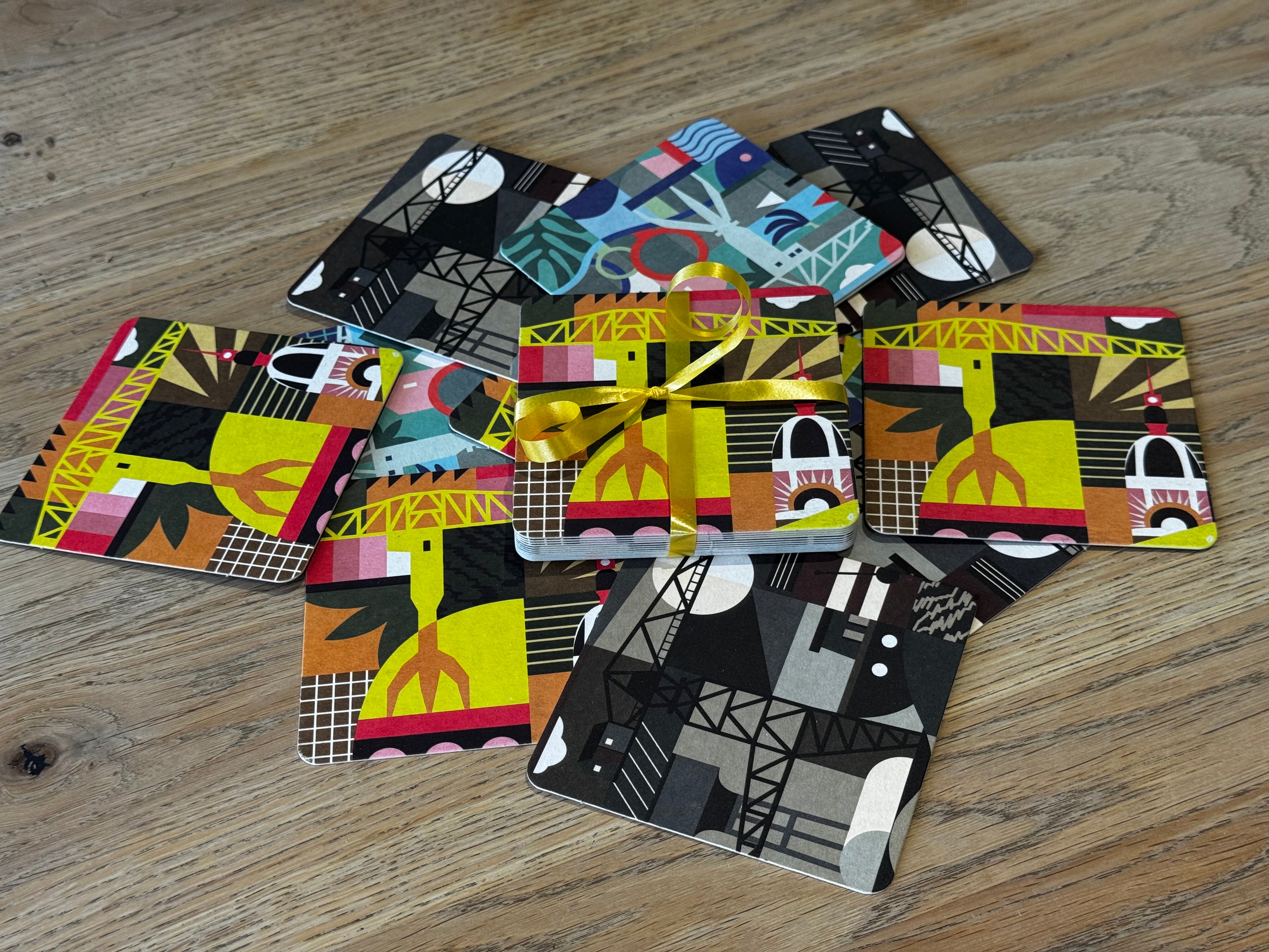 Les 12 sous-bock des grues de Nantes