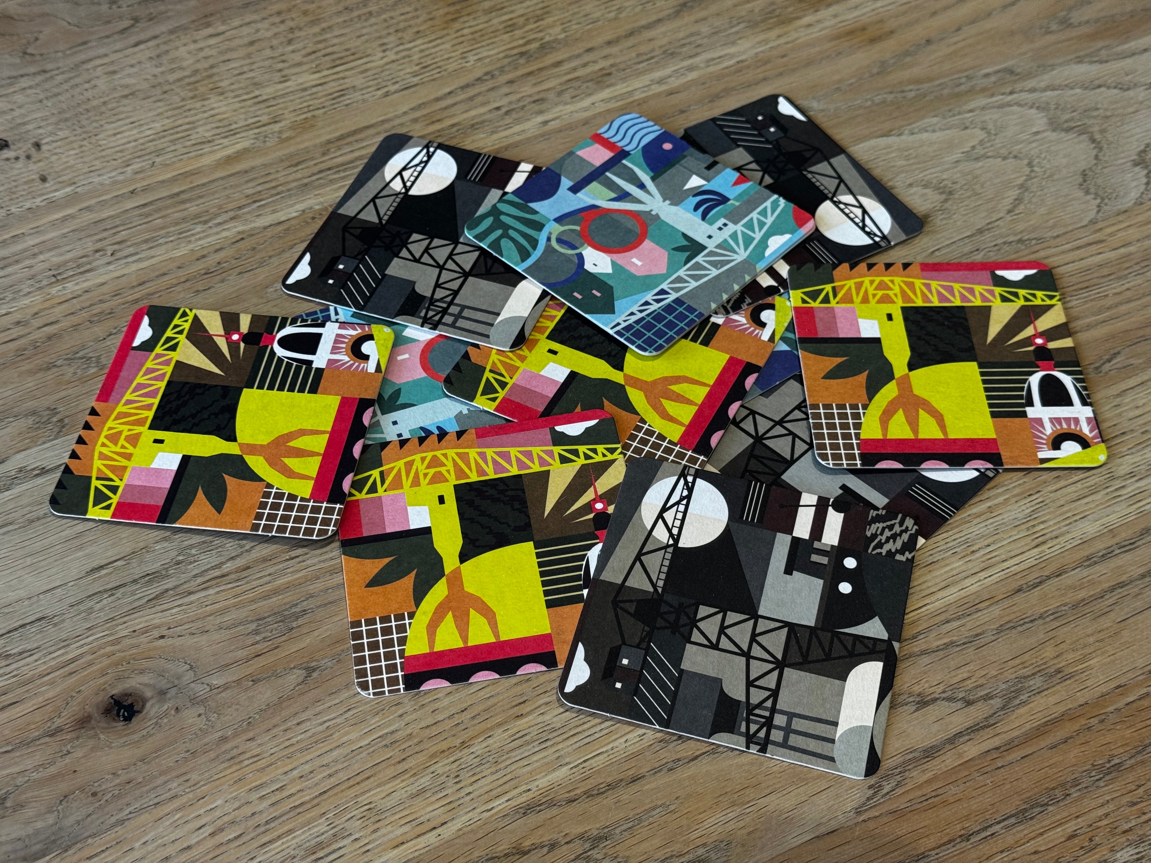 Les 12 sous-bock des grues de Nantes