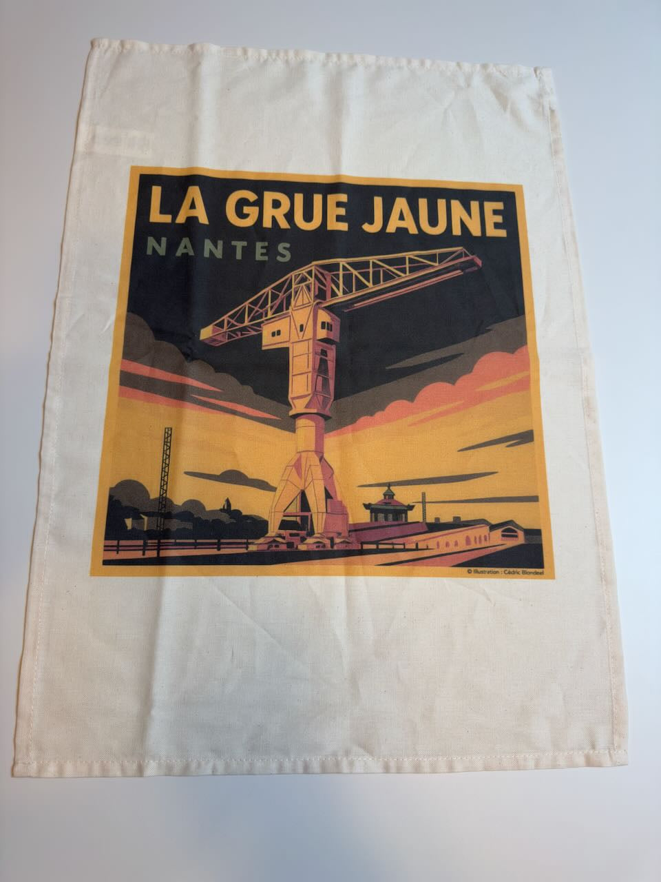 Torchon La Grue Jaune Rétro - Nantes