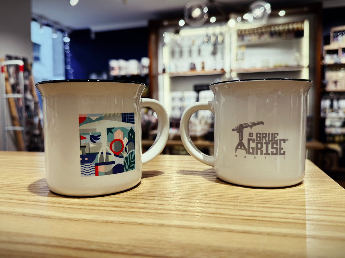 MUG VINTAGE CERAMIQUE POP LA GRUE GRISE NANTES