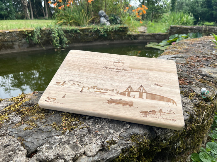 Planche apéritive Les Pas Que Beaux - Saint-Nazaire en bois Rectangulaire