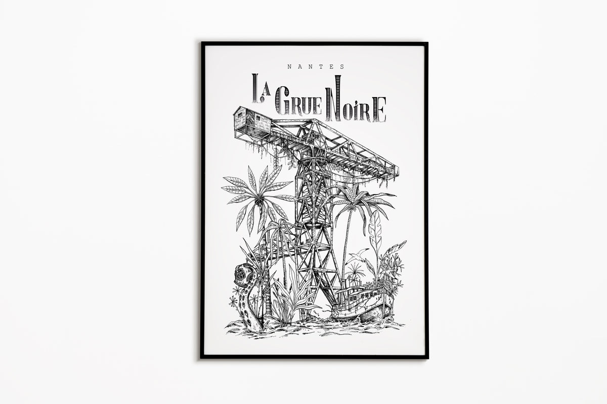 La Grue Noire de Nantes, illustration de Geoffrey Berniolle