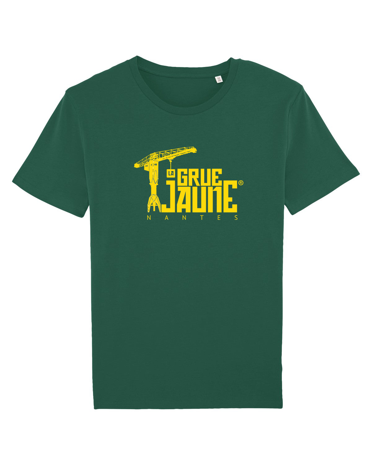 T-shirt L'Original vert bouteille en coton bio, La Grue Jaune