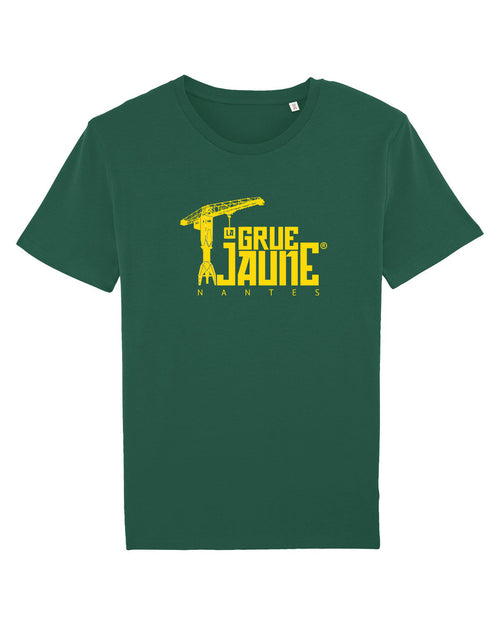 T-shirt L'Original vert bouteille en coton bio, La Grue Jaune