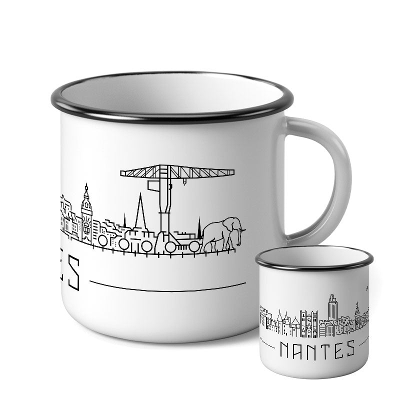 Mug émaillé Skyline de Nantes