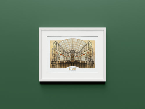 Le passage Pommeraye de Nantes, illustration de Geoffrey Berniolle