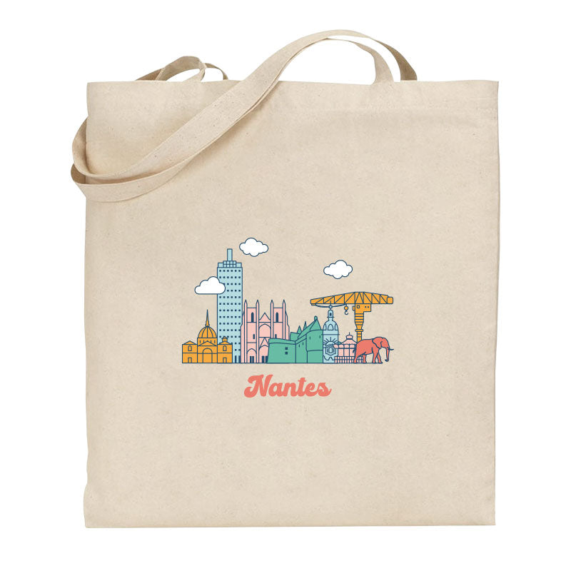 Sac shopping Skyline colorée de Nantes