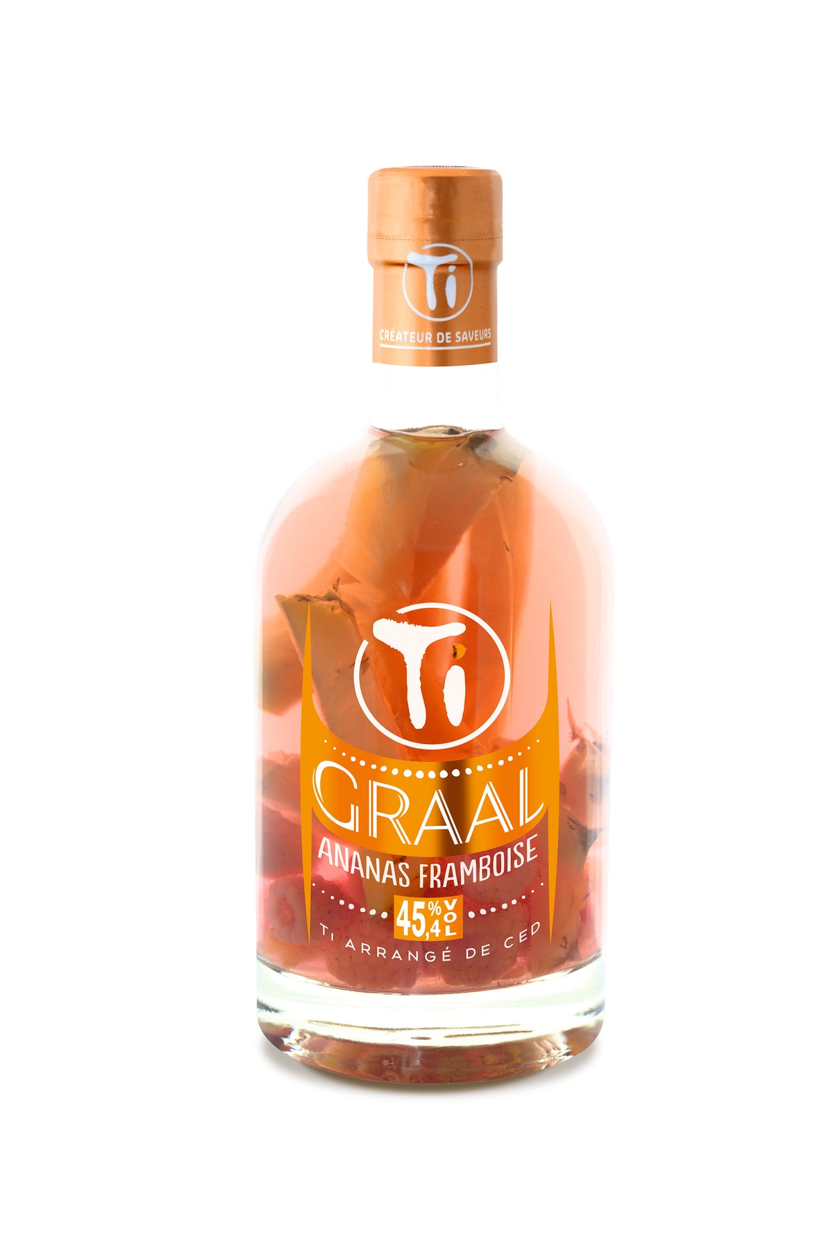 Punch au rhum Graal ananas framboise