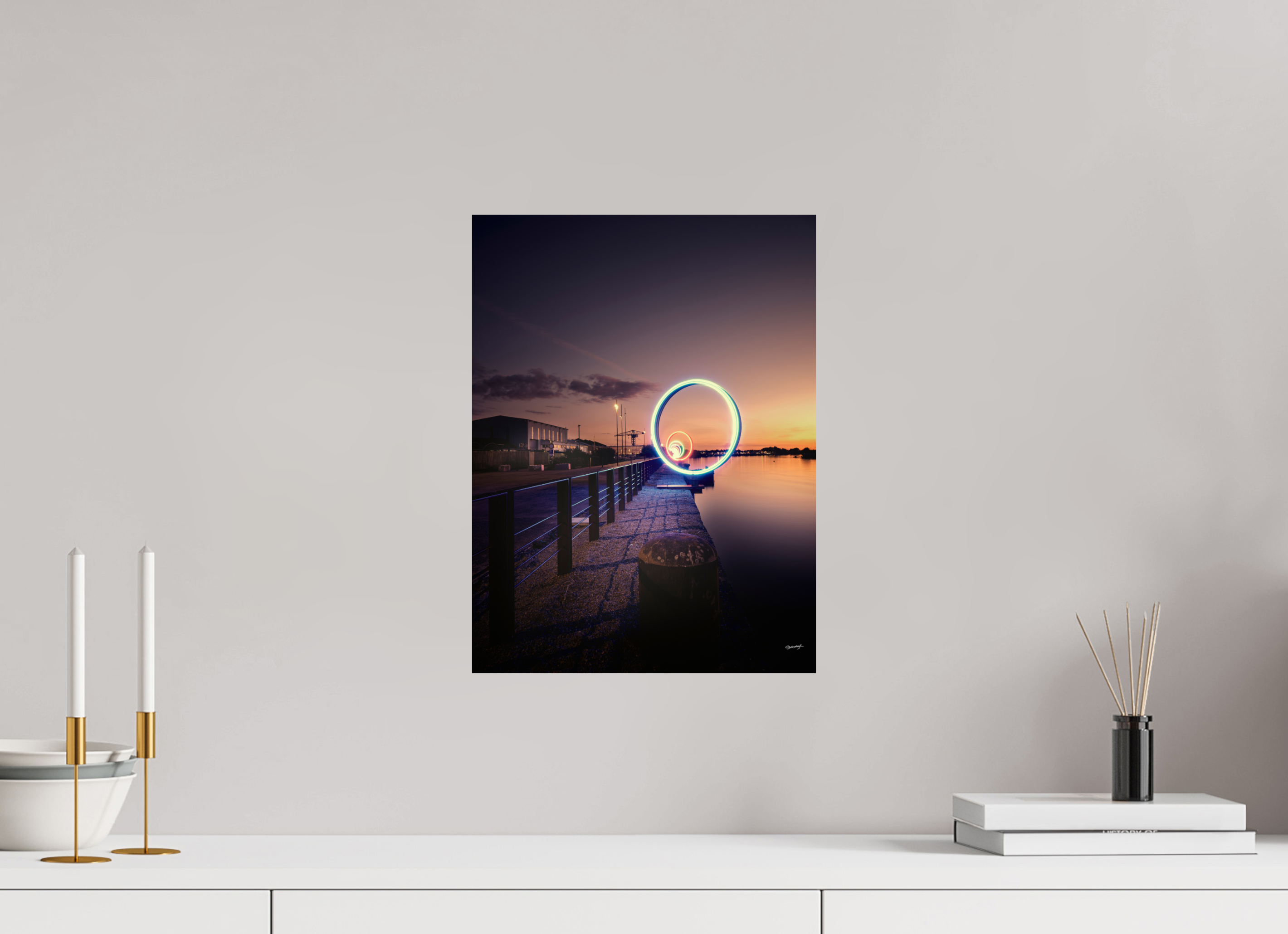 30 x 40 cm, TIRAGE PHOTO CONTRECOLLÉ SUR SUPPORT ALUMINIUM LA NUIT DES ANNEAUX - Nantes