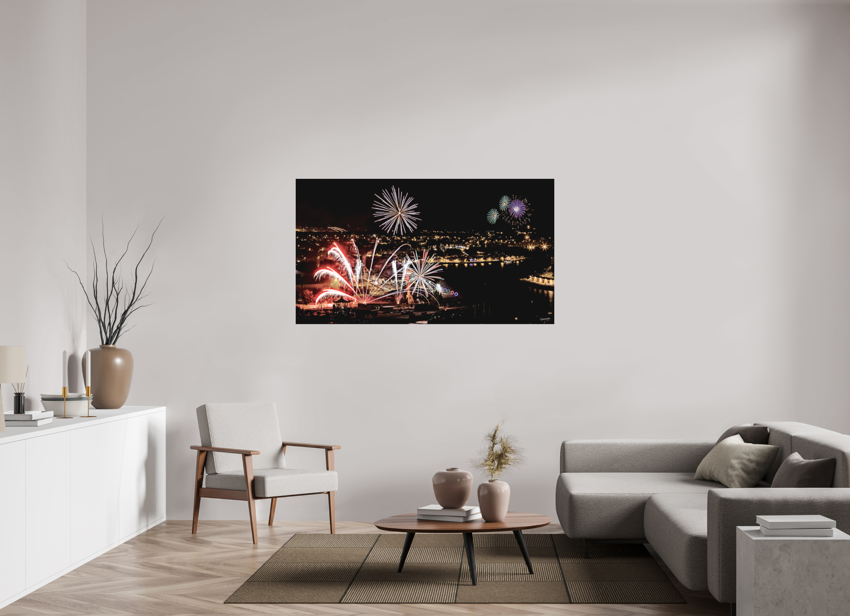 160 x 90 cm, TIRAGE PHOTO SOUS PLEXI MAT 14 JUILLET - Nantes