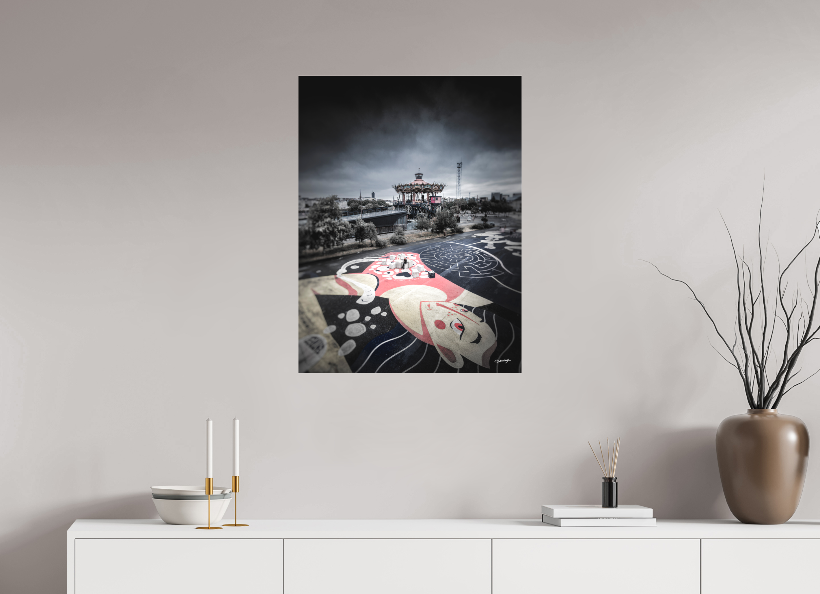 60 x 80 cm, TIRAGE PHOTO SOUS PLEXI MAT LE CARROUSEL - Nantes