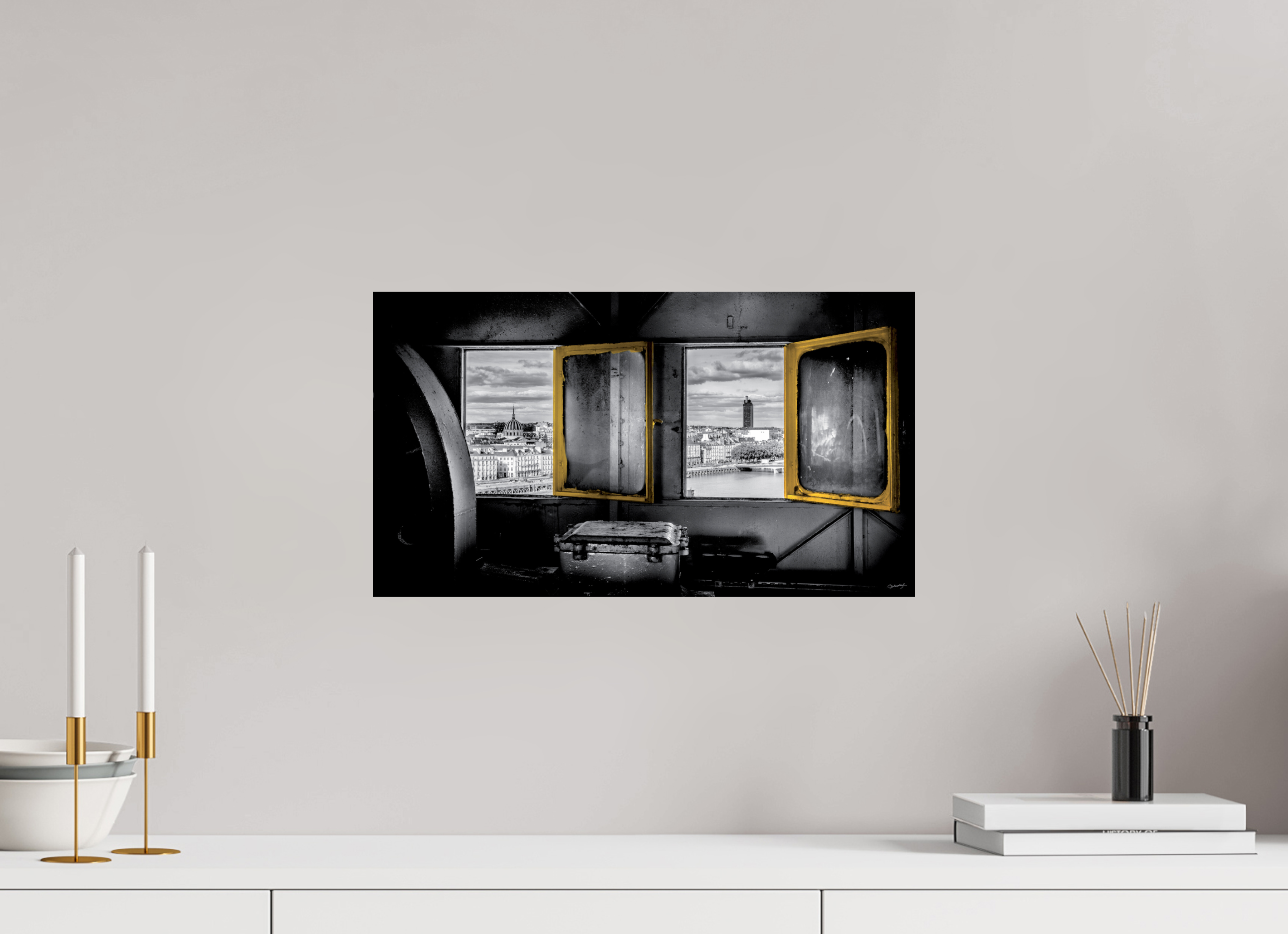 48 x 27 cm, TIRAGE PHOTO SUR FUJI CRYSTAL DP II DEUX FENÊTRES - Nantes