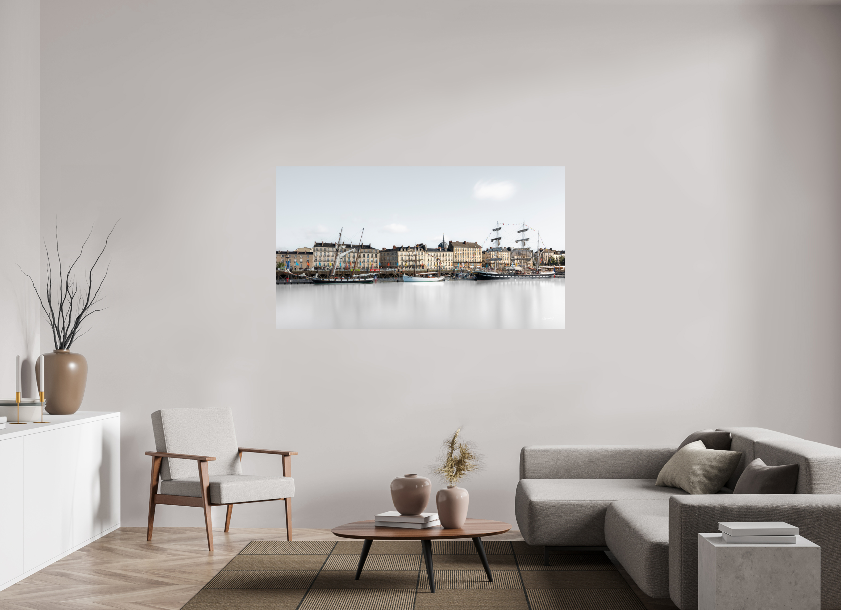 176 x 99 cm, TIRAGE PHOTO CONTRECOLLÉ SUR SUPPORT ALUMINIUM LE QUAI DE LA FOSSE - Nantes