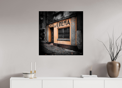80 x 80 cm, TIRAGE PHOTO SOUS PLEXI BRILLANT CAFÉ DU CINÉMA - Nantes