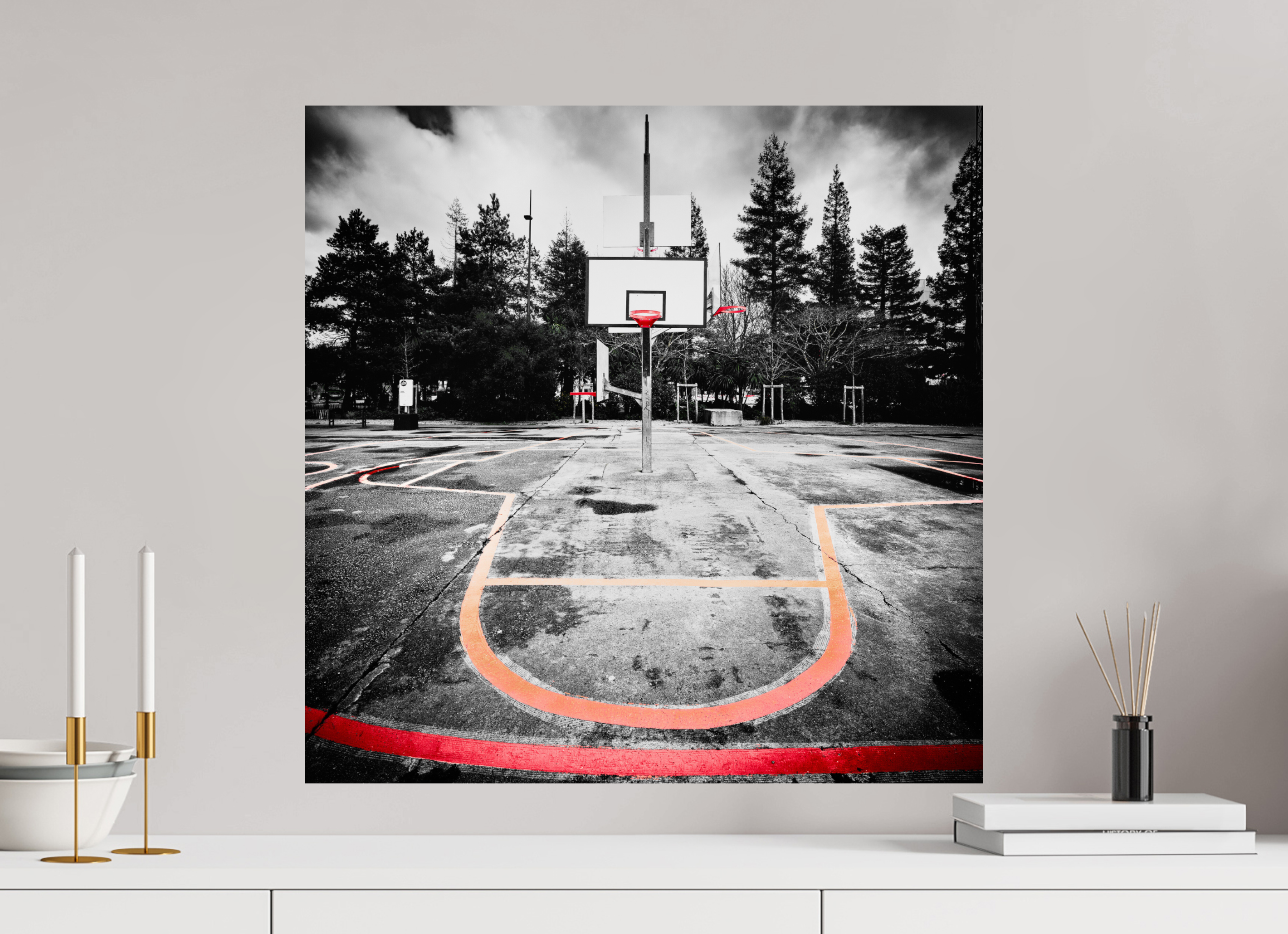 60 x 60 cm, TIRAGE PHOTO SUR FUJI CRYSTAL DP II Arbre à basket II