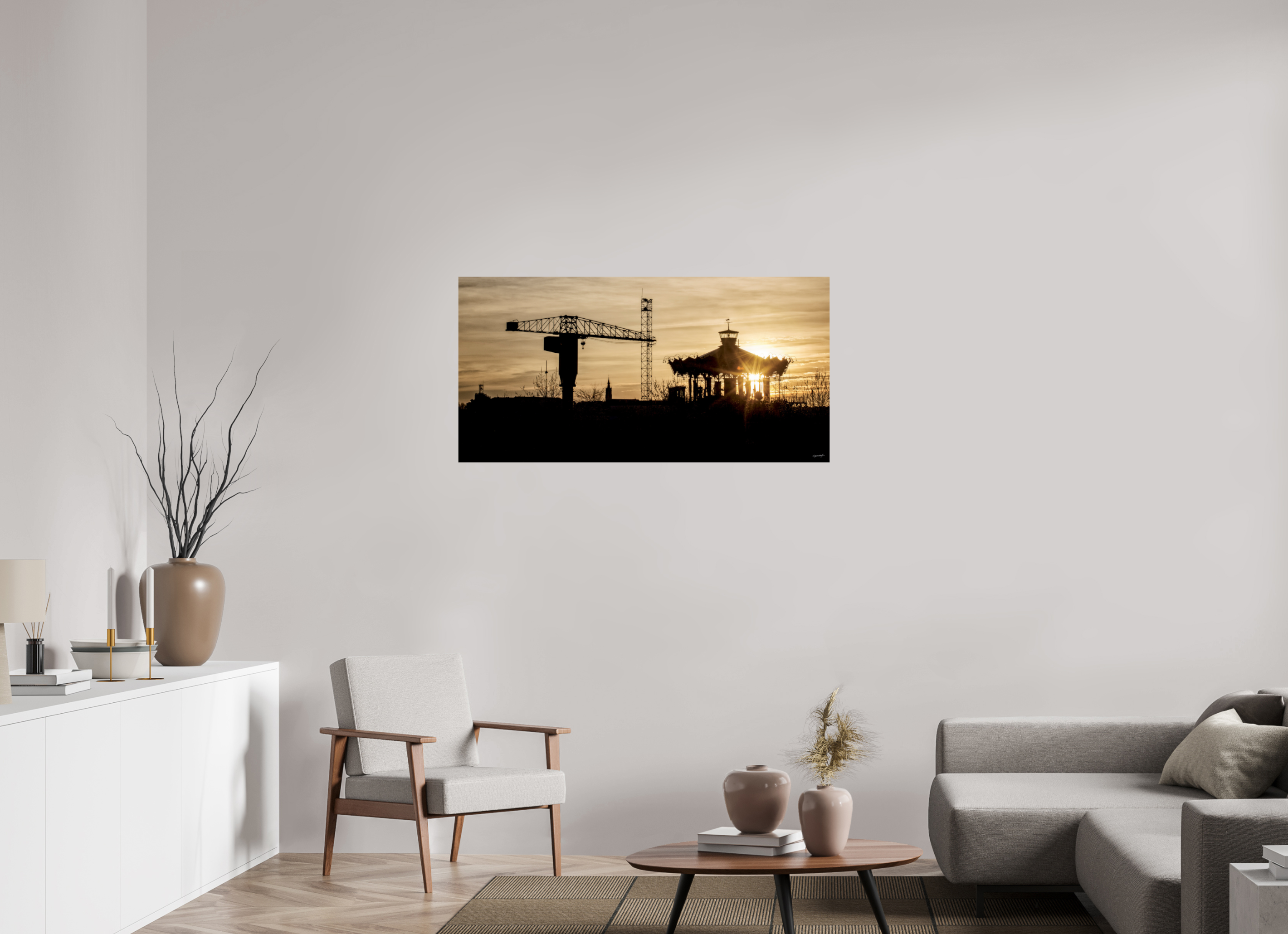 120 x 60 cm, TIRAGE PHOTO CONTRECOLLÉ SUR SUPPORT ALUMINIUM A CONTRE-JOUR - Nantes