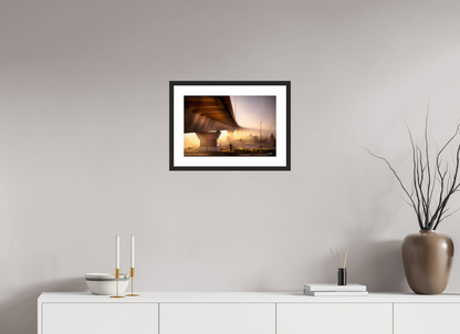 45 x 30 cm, CADRE GALERIE AVEC PASSE-PARTOUT SOUS LE PONT - Nantes