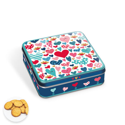 Boîte carrée coeur Lali galettes pur beurre