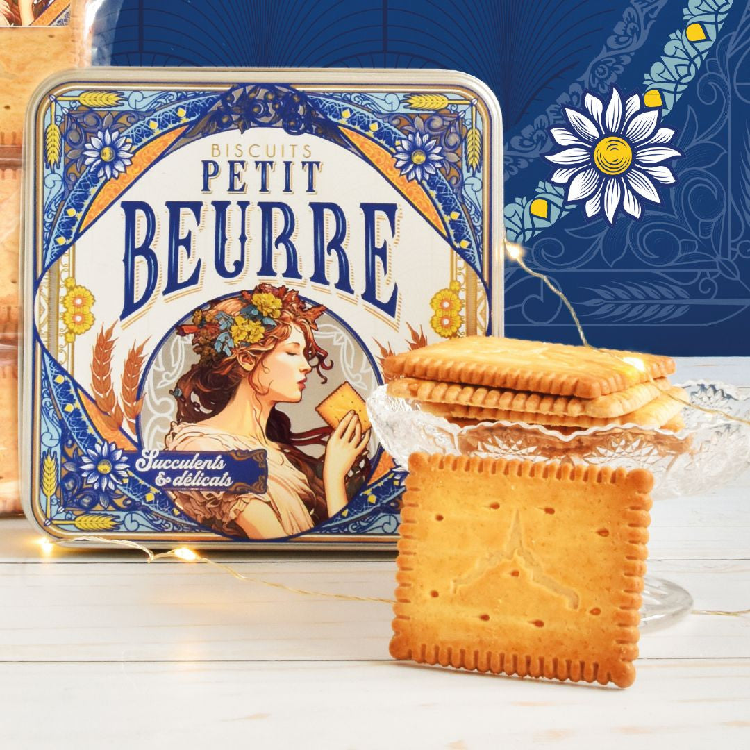 BOITE CARREE PETIT BEURRE BLEUE