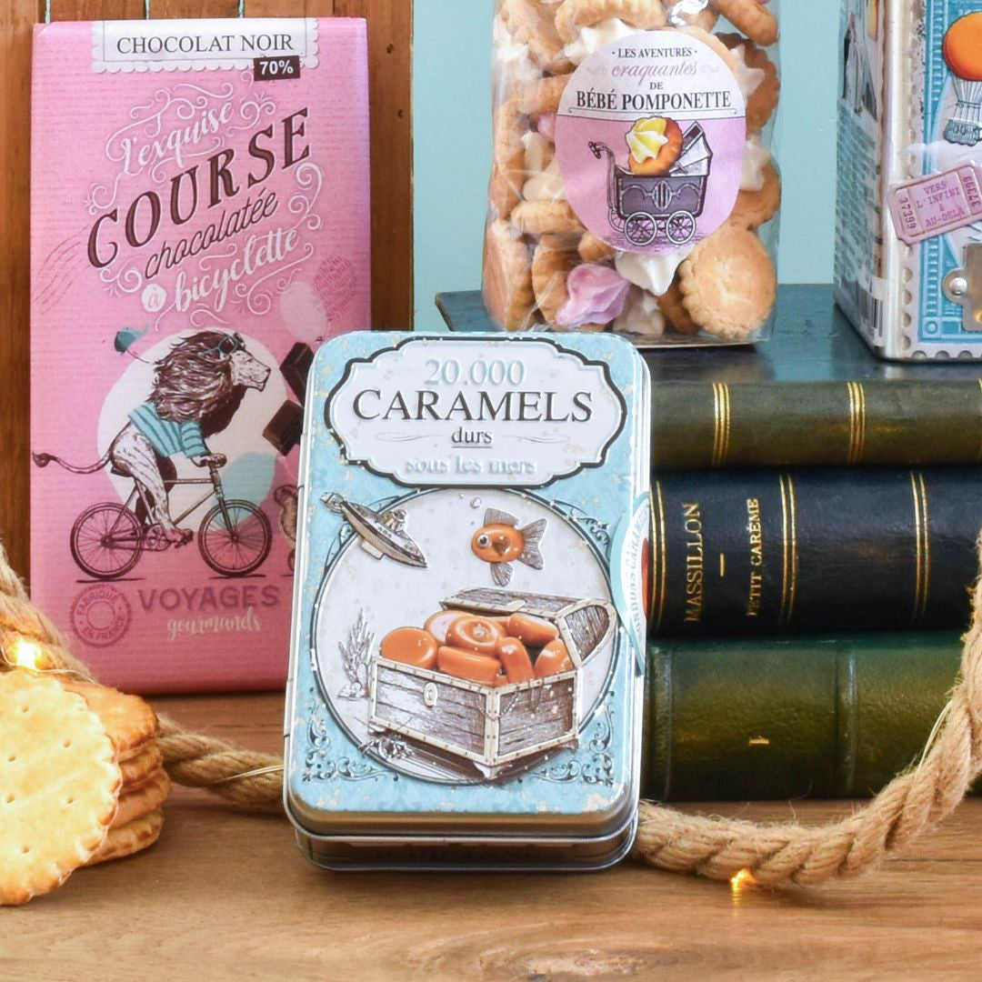 Boîte pastille Voyages Gourmands bonbons caramels à la crème