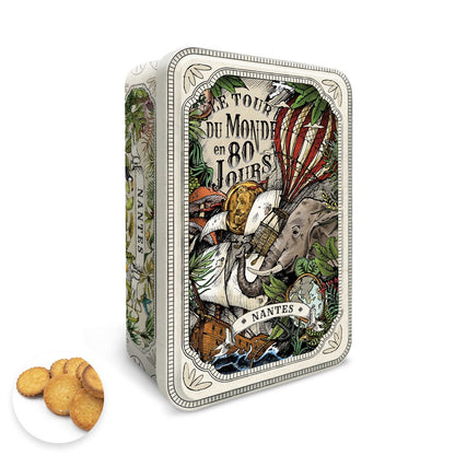 Boite sucre Tour du monde en 80 jours Geoffrey Berniolle assortiment palets et galettes