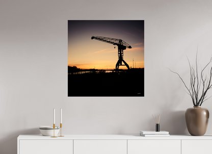 80 x 80 cm, TIRAGE PHOTO SUR FUJI CRYSTAL DP II Coucher de grue