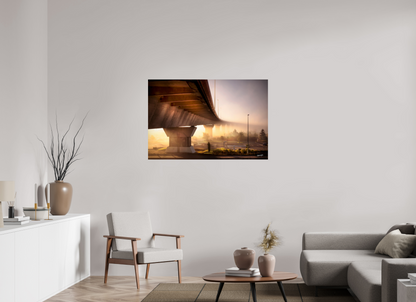 120 x 80 cm, TIRAGE PHOTO CONTRECOLLÉ SUR SUPPORT ALUMINIUM SOUS LE PONT - Nantes
