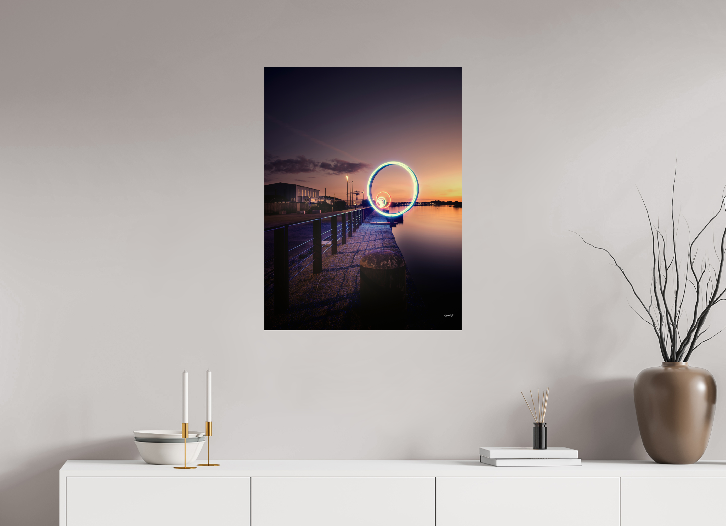 60 x 80 cm, TIRAGE PHOTO SOUS PLEXI BRILLANT LA NUIT DES ANNEAUX - Nantes