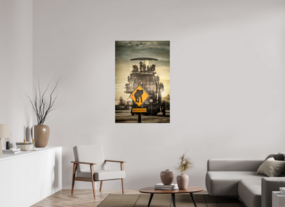 80 x 120 cm, TIRAGE PHOTO CONTRECOLLÉ SUR SUPPORT ALUMINIUM SURVEILLEZ LES ENFANTS - Nantes