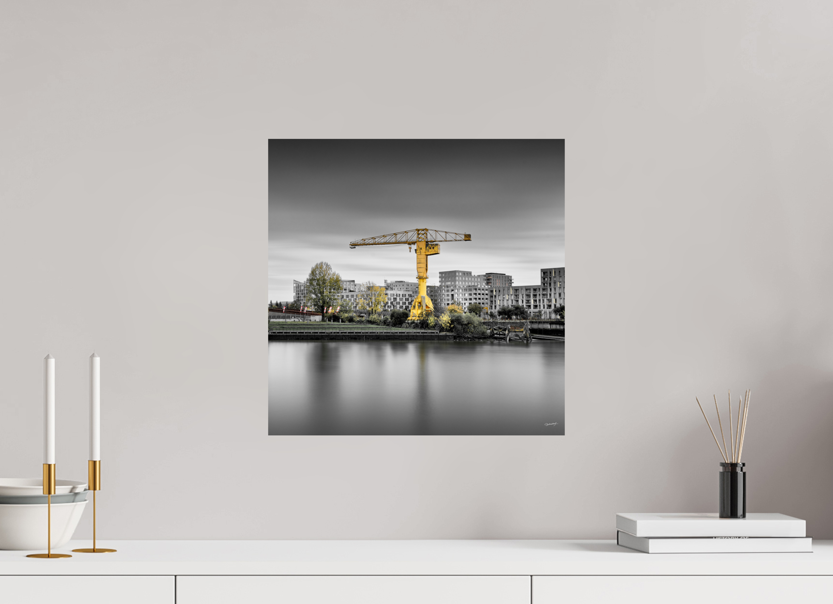 40 x 40 cm, TIRAGE PHOTO CONTRECOLLÉ SUR SUPPORT ALUMINIUM LES TEMPS MODERNES - Nantes